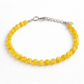 Yellow Agate Beaded Bracelet