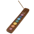 Seven Chakras Wooden Incense Holder
